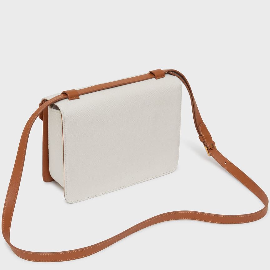 Women's Mansur Gavriel M Frame Box Crossbody Bags White / Brown | AU 9261NR